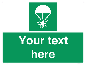 Custom sign safe condition Rocket parachute flare